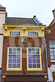 The historic house in the center of Utrecht, Holland