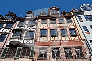 Historic house facades in Nuremberg / Germany