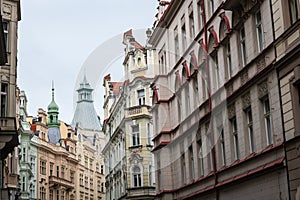 Historic houses in central Prague