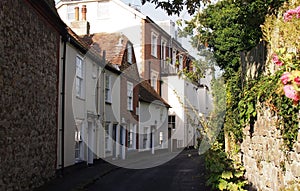 Historic houses in the coastal market town of Hythe in Kent, England photo
