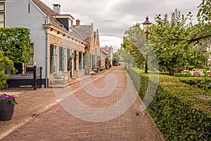 Historic houses in the Dutch village of Drimmelen