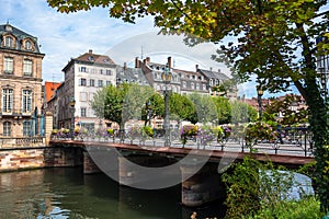 Historic houses in the La Petite France in Strasbourg