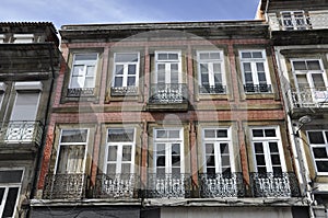 Historic Houses from Rua de Mouzinho da Silveira Street in Downtown of Porto in Portugal photo