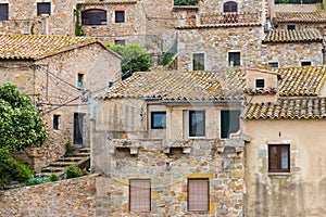 Historic houses at Tossa de Mar, Spain