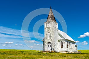 The historic Immanuel Lutheran Church in Admiral, Saskatchewan
