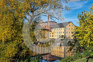 The historic industrial landscape in Norrkoping, Sweden