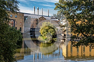 The historic industrial landscape in Norrkoping, Sweden