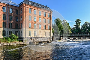 The historic industrial landscape in Norrkoping, Sweden