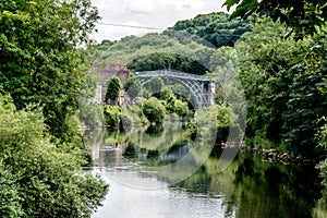 The Historic Iron Bridge along the River Severn, UK