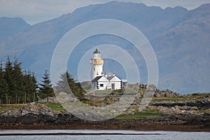 Historic Isle Ornsay Lighthouse, Isle Of Skye, Scotland