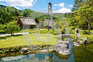 Historic Japanese village Shirakawa-go in summer