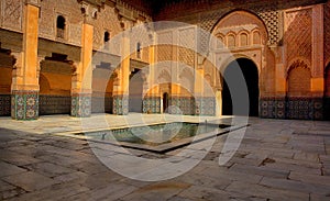 Historic landmark of Ben Youssef Madrasa