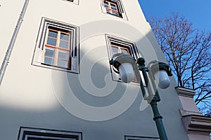 Historic lantern and architecture in weimar