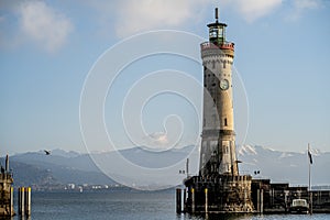 Historic lighthouse at the Bodensee, Lake Constance, Lindau