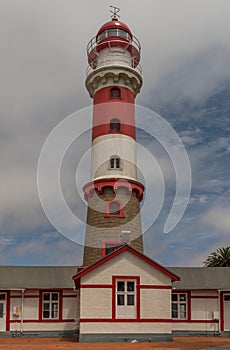 Historic lighthouse built in 1902 in the port city of Swakopmund, Namibia