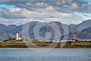 Historic Lighthouse at Isle of Skye, Scotland, UK