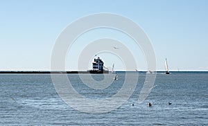 Historic lighthouse located in Ohio. photo