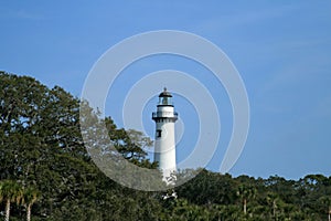 Historic lighthouse located on St Simons Island