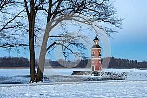 The historic lighthouse in Moritzburg near Dresden