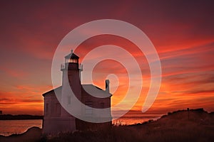 Historic lighthouse on the southern Oregon coast