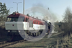 Historic locomotives Bardotka and Nobleman