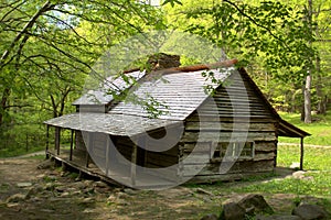 Historic log cabin in the Smokey Mountains