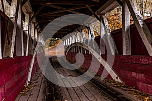 Historic Lower Humbert Covered Bridge - Autumn Splendor - Somerset County, Pennsylvania