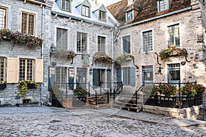 historic lower Quebec City in Canada seen during the day