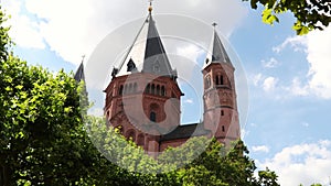 historic mainz cathedral in germany 4k 30fps video