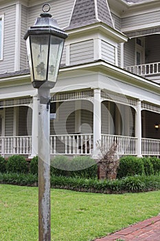 Historic Mansion close-up of lamp Located in Bullard TX