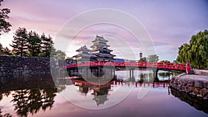 The historic Matsumoto Castle in Matsumoto, Japan