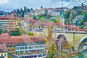 Historic Matte district and Nydegg bridge, Bern, Switzerland