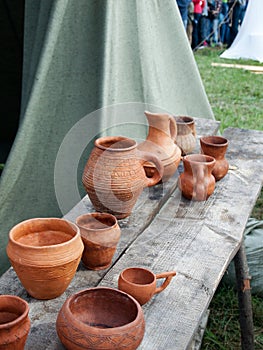 Historic medieval festival, camp Viking