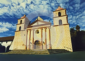 Historic Mexican stile church in Santa Monica California