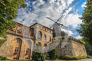 The historic mill in Potsdam Germany photo