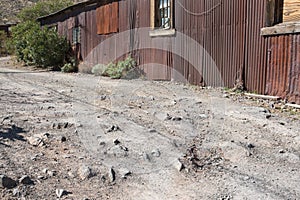 Historic mining town, Oatman Arizona, urban street