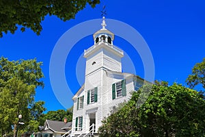 Historic Mission church in Mackinac island, Michigan