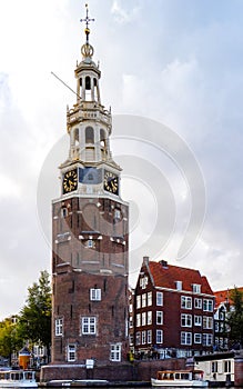 Historic Montelbaans Tower in Amstrdam