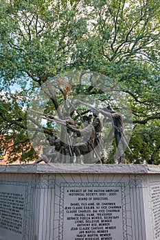 Historic monument in public park in oldtown Savannah