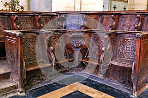 Historic and monumental church bench