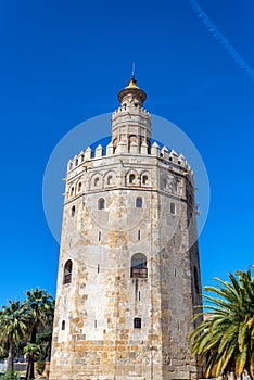 Historic Moorish Tower in Seville, Spain