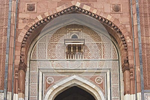 Historic mosque inside Purana Qila in Delhi India