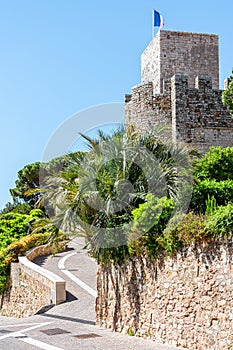 Historic Musee de la Castre Tower In Old Town Of Cannes On French Riviera