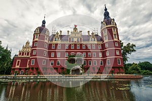 Historic muskau castle of pueckler in saxony germany