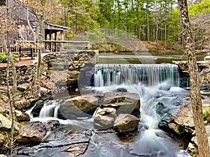 Historic New England Mill and Waterfall