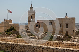 Historic old citadel in Victoria on the island Gozo