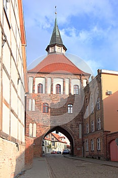 KÃÂ¼tertor in the historic old city of Stralsund, Germany