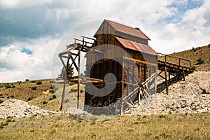 Historic old Clay Mine can still be seen near Creede, Colorado photo