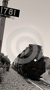 Historic old Locomotive traveling across America