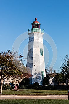 Historic Old Point Comfort lighthouse in Hampton, Virginia